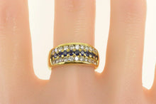 Load image into Gallery viewer, 18K 1.88 Ctw Sapphire Diamond Statement Band Ring Yellow Gold