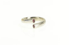 Load image into Gallery viewer, Palladium 0.36 Ctw Natural Ruby Inset Wrap Design Ring