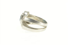 Load image into Gallery viewer, Palladium 4.18 Ctw Blue Zircon Diamond Geometric Ring