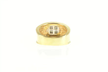 Load image into Gallery viewer, 14K 0.40 Ctw Princess Cluster Squared Band Ring Yellow Gold