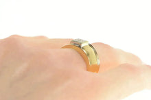 Load image into Gallery viewer, 14K 0.40 Ctw Princess Cluster Squared Band Ring Yellow Gold