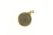 Load image into Gallery viewer, 10K Ancient Roman Constantine I Encased Coin Pendant Yellow Gold
