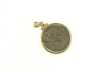 Load image into Gallery viewer, 10K Ancient Roman Constantine I Encased Coin Pendant Yellow Gold