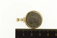 Load image into Gallery viewer, 10K Ancient Roman Constantine I Encased Coin Pendant Yellow Gold