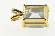 Load image into Gallery viewer, 14K 3.50 Ct Natural Emerald Cut Aquamarine Pendant Yellow Gold