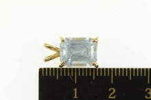 Load image into Gallery viewer, 14K 3.50 Ct Natural Emerald Cut Aquamarine Pendant Yellow Gold