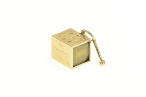 14K Emergency Money Cash Dollar Bill Hammer Charm/Pendant Yellow Gold