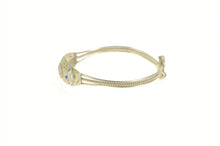 Load image into Gallery viewer, Silver Enamel Fish Design Child&#39;s Adjustable Bangle Bracelet 4.75-5.75&quot;