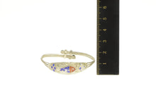 Load image into Gallery viewer, Silver Enamel Fish Design Child&#39;s Adjustable Bangle Bracelet 4.75-5.75&quot;