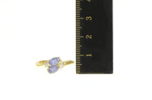 Load image into Gallery viewer, 14K Oval Tanzanite Diamond Accent Bypass Ring Yellow Gold