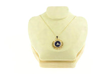 Load image into Gallery viewer, 18K 1960&#39;s Enamel Pearl Heart Filigree Statement Charm/Pendant Yellow Gold