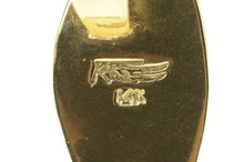 Load image into Gallery viewer, 14K Ray Tracey Knifewing Turquoise Navajo Leaf Pendant Yellow Gold