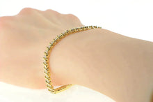 Load image into Gallery viewer, 14K 1.50 Ctw Diamond Wavy Link Classic Tennis Bracelet 7.75&quot; Yellow Gold