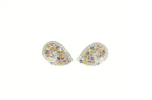 Load image into Gallery viewer, 18K 5.26 Ctw Diamond Madagascar Mix Pave Clip Earrings White Gold