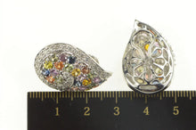 Load image into Gallery viewer, 18K 5.26 Ctw Diamond Madagascar Mix Pave Clip Earrings White Gold