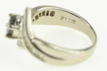 Load image into Gallery viewer, Platinum 0.97 Ctw Natural Sapphire Baguette Engagement Ring
