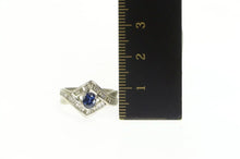 Load image into Gallery viewer, Platinum 0.97 Ctw Natural Sapphire Baguette Engagement Ring