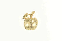 Load image into Gallery viewer, Sterling Diamond Cut Stylized Apple Teacher Symbol Pendant