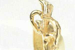 Sterling Diamond Cut Stylized Apple Teacher Symbol Pendant