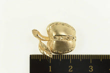 Load image into Gallery viewer, Sterling Diamond Cut Stylized Apple Teacher Symbol Pendant