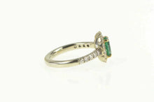 Load image into Gallery viewer, 14K 1.43 Ctw Emerald Diamond Halo Engagement Ring White Gold