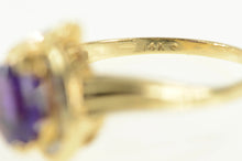 Load image into Gallery viewer, 14K Heart Amethyst Diamond Accent Love Symbol Ring Yellow Gold