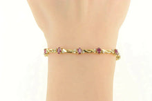 Load image into Gallery viewer, 14K 2.70 Ctw Ruby Diamond Accent Classic Tennis Bracelet 6.75&quot; Yellow Gold