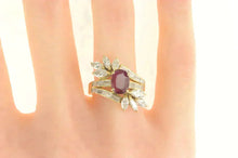 Load image into Gallery viewer, 14K 4.29 Ctw Natural Ruby VVS Diamond Engagement Ring Yellow Gold