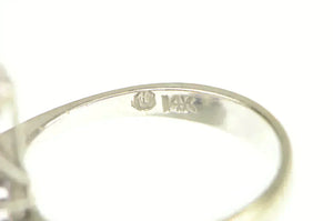 14K 1.88 Ctw Natural Sapphire VVS Diamond Cocktail Ring White Gold