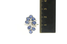 Load image into Gallery viewer, 14K 1.88 Ctw Natural Sapphire VVS Diamond Cocktail Ring White Gold