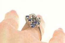 Load image into Gallery viewer, 14K 1.88 Ctw Natural Sapphire VVS Diamond Cocktail Ring White Gold
