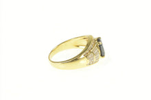 Load image into Gallery viewer, 18K 1.25 Ctw Natural Sapphire Diamond Engagement Ring Size 7.25 Yellow Gold