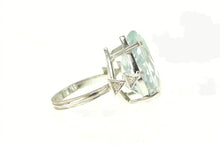 Load image into Gallery viewer, 18K 16.95 Ct Natural Aquamarine Diamond Cocktail Ring White Gold