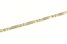 Load image into Gallery viewer, 14K 2.00 Ctw Diamond Squared Classic Tennis Bracelet 7&quot; Yellow Gold