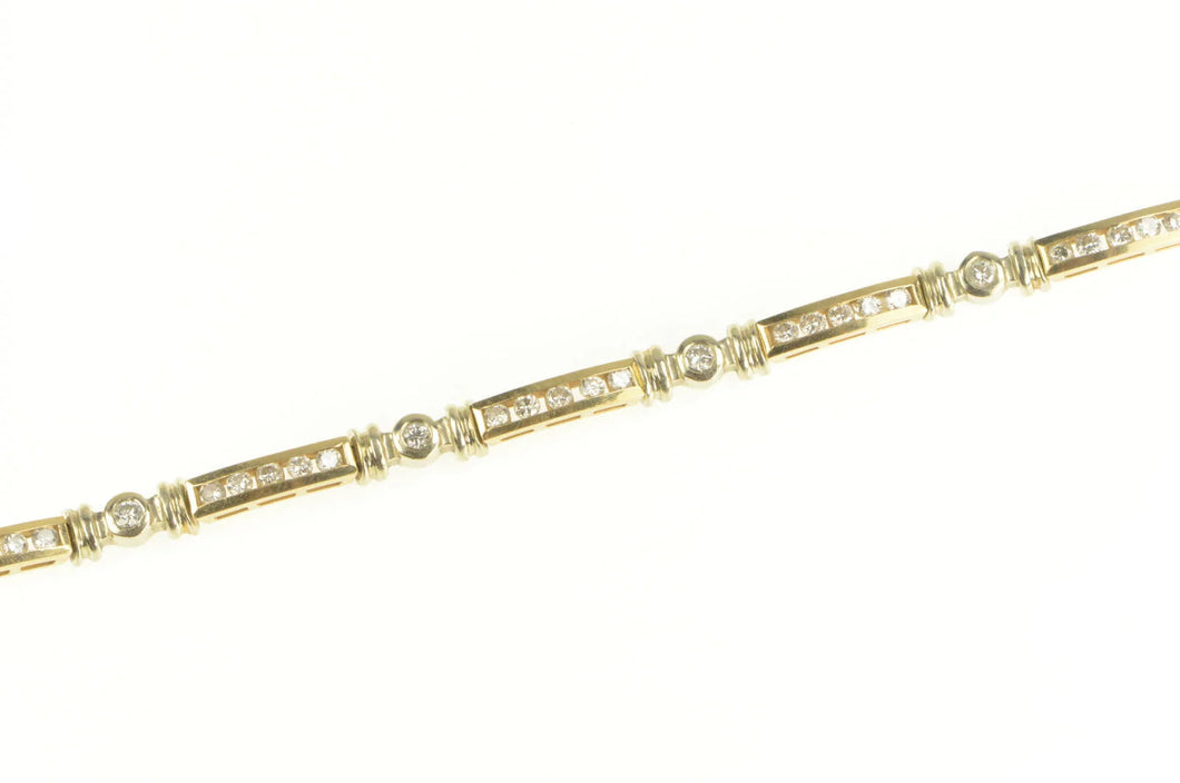 14K 2.00 Ctw Diamond Squared Classic Tennis Bracelet 7