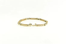 Load image into Gallery viewer, 14K 2.00 Ctw Diamond Squared Classic Tennis Bracelet 7&quot; Yellow Gold