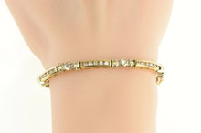 Load image into Gallery viewer, 14K 2.00 Ctw Diamond Squared Classic Tennis Bracelet 7&quot; Yellow Gold