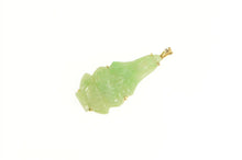 Load image into Gallery viewer, 14K Carved Chinese Jade Figure Statement Pendant Yellow Gold