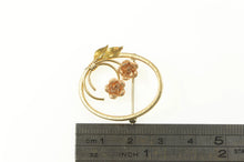 Load image into Gallery viewer, Gold Filled 3D Ornate Rose Oval Swirl Floral Statement Pin/Brooch