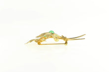 Load image into Gallery viewer, Gold Filled Green Chalcedony Fruit Cluster Ornate Leaf Pin/Brooch