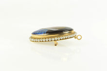 Load image into Gallery viewer, 14K R Blancher Limoges Ornate Pearl Oval Pendant/Pin Yellow Gold