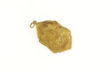 Load image into Gallery viewer, 14K Elaborate Painted Japanese Soldier Engraved Pendant Yellow Gold