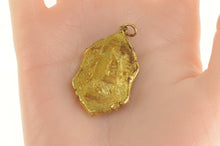 Load image into Gallery viewer, 14K Elaborate Painted Japanese Soldier Engraved Pendant Yellow Gold