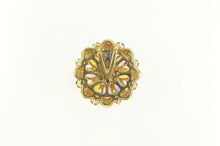 Load image into Gallery viewer, 14K Round Natural Sapphire Diamond Flower Cluster Pendant Yellow Gold