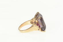 Load image into Gallery viewer, 14K Emerald Amethyst Ruby Retro Cocktail Ring Yellow Gold