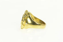 Load image into Gallery viewer, 18K Ornate Diamond Ancient Greek Coin Statement Ring Yellow Gold