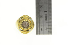 Load image into Gallery viewer, 18K Ornate Diamond Ancient Greek Coin Statement Ring Yellow Gold