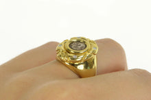 Load image into Gallery viewer, 18K Ornate Diamond Ancient Greek Coin Statement Ring Yellow Gold
