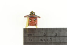 Load image into Gallery viewer, Gold Filled 3D Articulated Bulging Eyes Tribal Hut With Face Charm/Pendant