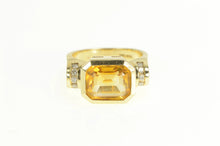 Load image into Gallery viewer, 14K 4.04 Ctw Golden Citrine Diamond Accent Ring Yellow Gold